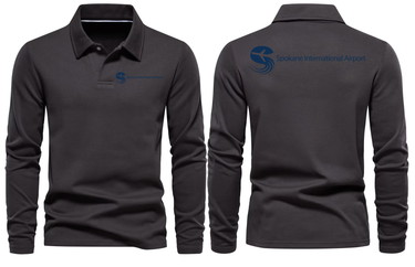 SPOKANE AIRPORT LONG SLEEVE POLO